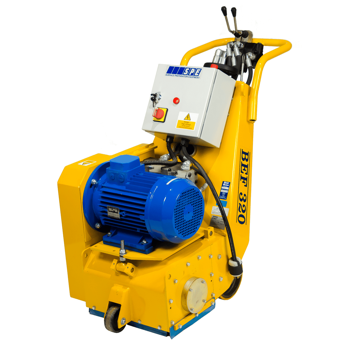 Bartell Global SPE BEF320 Multi-Plane Floor Scabbler, Gas/Electric (Includes Drum and Shafts)